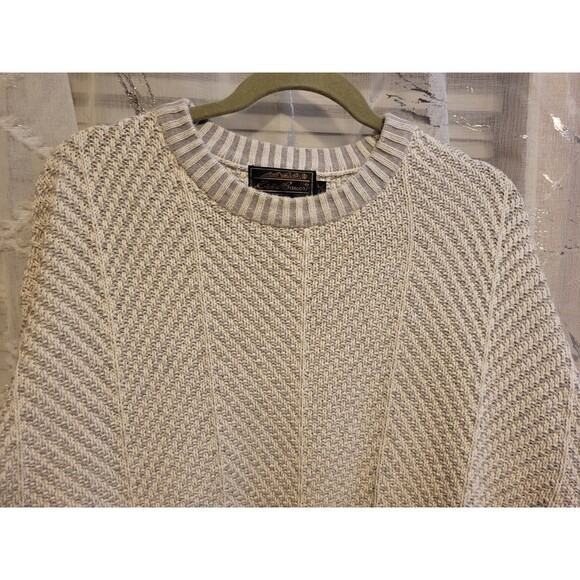 Eddie Bauer Grandpa Sweater Cotton Blend Winter Rustic Ski Camp Hunt Large Knit - Picture 15 of 15